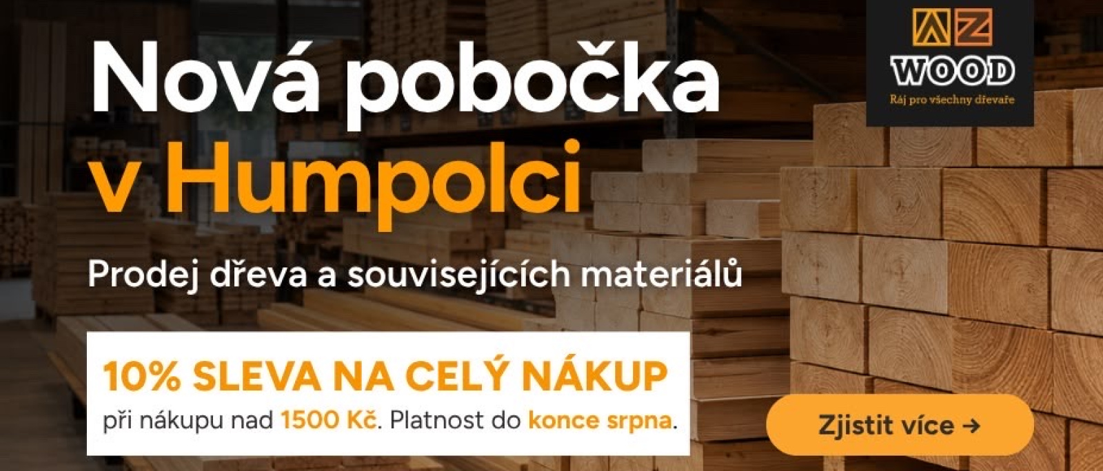 Kvalitní dřevo nově i na Vysočině!