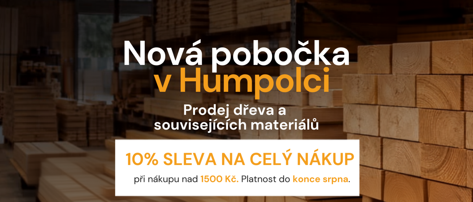 Kvalitní dřevo nově i na Vysočině!